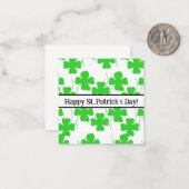 Joyeuses cartes du jour de st Patrick, mignonnes, (Devant/Arrière en situation)