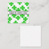Joyeuses cartes du jour de st Patrick, mignonnes, (Devant / Derrière)