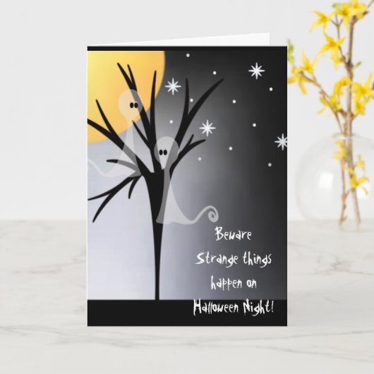 Joyeuses cartes Halloween (Fleur jaune)