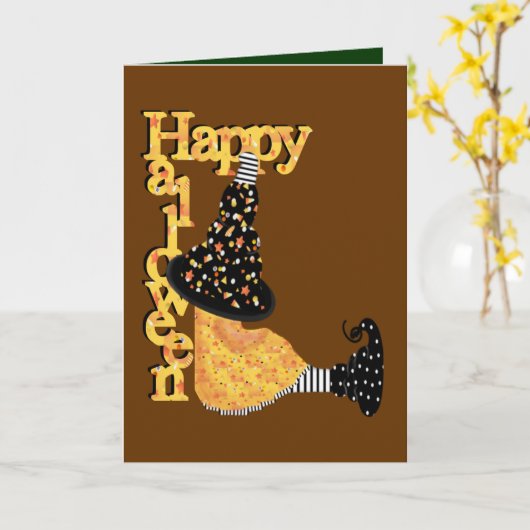 Joyeuses cartes Halloween (Fleur jaune)