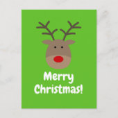 Joyeuses cartes postales de Noël avec logo de renn (Devant)