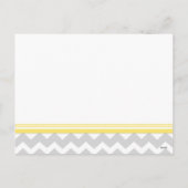 Joyeuses cartes postales Jaune Grey Chevron (Dos)