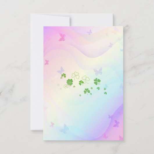 Joyeuses cartes RSVP Shamrocks (Dos)