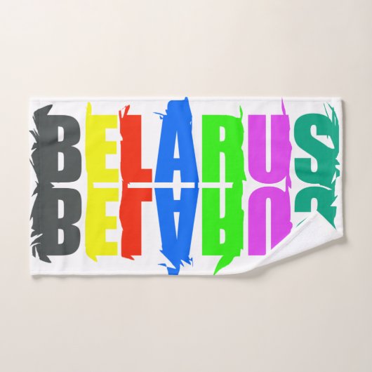 Joyeuses couleurs Biélorussie (Serviette à main)