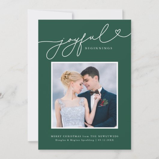 Joyeuses débuts Nouvelle mariée première carte de  (Devant)