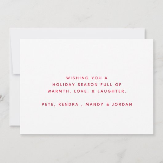 Joyeuses et brillantes lettres en gras Carte photo (Dos)