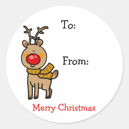 Joyeuses étiquettes cadeaux de Noël (Devant)