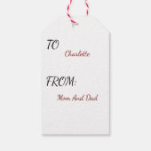 Joyeuses étiquettes cadeaux de Noël Père Noël (Dos)