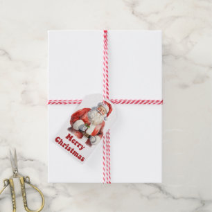 Joyeuses étiquettes cadeaux de Noël Père Noël