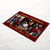 Joyeuses Fêtes 3 photo carte de voeux en feuille m (Rotation)