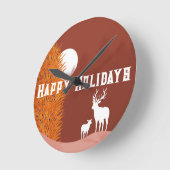 Joyeuses fêtes - Acrylique horloge murale (Angle)