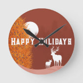 Joyeuses fêtes - Acrylique horloge murale (Recto)