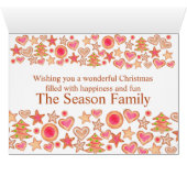 Joyeuses fêtes aquarelles pain d'épices biscuits (Intérieur Horizontal (Bas))