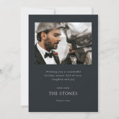 Joyeuses Fêtes Arch Photo Carte de Noël Noir (Dos)