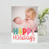 Joyeuses fêtes avec la carte de voeux de Noël phot (Debout devant)