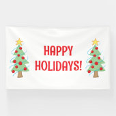 Joyeuses fêtes Bannière Arbre de Noël (Horizontal)