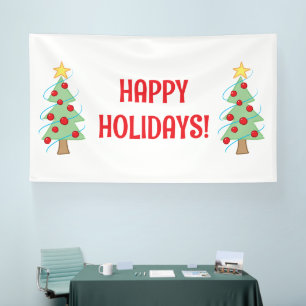 Joyeuses fêtes Bannière Arbre de Noël