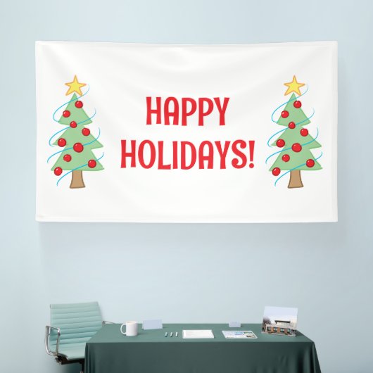 Joyeuses fêtes Bannière Arbre de Noël (Salon professionnel)