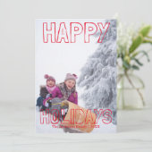 Joyeuses Fêtes Bloc Rouge - Carte de Noël (Debout devant)