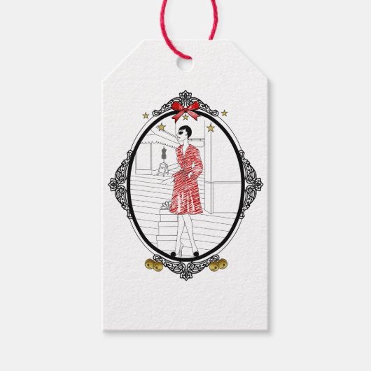 Joyeuses Fêtes Cadeaulabel (Voorkant)