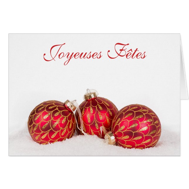 Joyeuses Fêtes Carte (Devant horizontal)