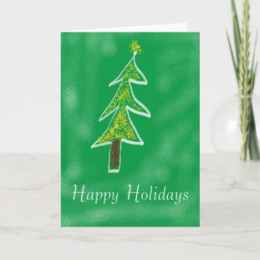 Joyeuses fêtes Carte Arbre de Noël (Devant)