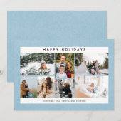 Joyeuses Fêtes Carte de neige et multi-photos (Devant / Derrière)
