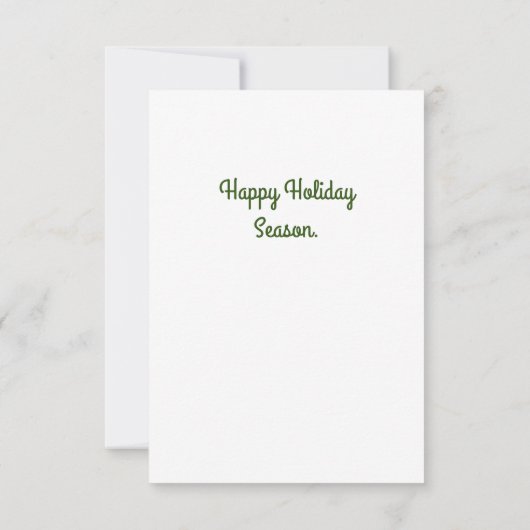 Joyeuses fêtes. Carte de Noël avec chat Tuxedo. (Dos)