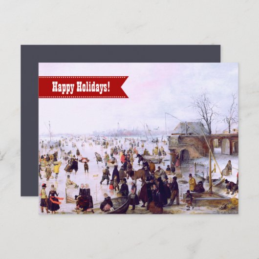 Joyeuses fêtes. Carte de Noël Fine Art (Devant / Derrière)