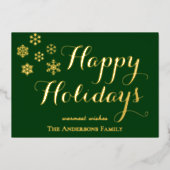 Joyeuses Fêtes, Carte de Noël personnalisée avec f (Recto)