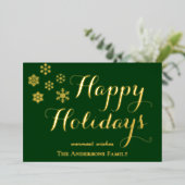 Joyeuses Fêtes, Carte de Noël personnalisée avec f (Debout devant)