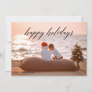 Joyeuses Fêtes Carte de Noël Photo Beau Type
