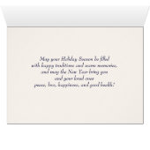 Joyeuses fêtes. Carte de scène hivernale vintage (Intérieur Horizontal (Bas))