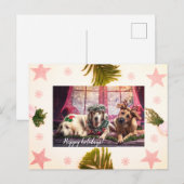 Joyeuses Fêtes, Carte de vacances pour animaux (Devant / Derrière)