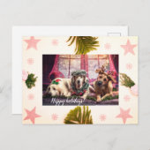 Joyeuses Fêtes, Carte de vacances pour animaux de  (Devant / Derrière)