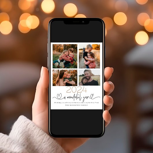 Joyeuses Fêtes Carte de Vœux d'Hiver Foliage