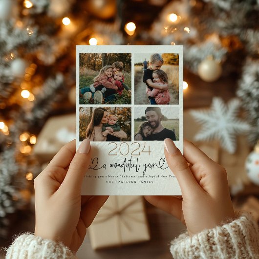 Joyeuses Fêtes Carte de Vœux d'Hiver Foliage