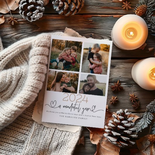 Joyeuses Fêtes Carte de Vœux d'Hiver Foliage