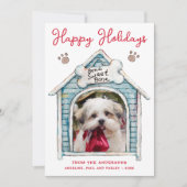 Joyeuses Fêtes Carte de Vœux Photo d'Animal de Com (Devant)