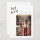 Joyeuses fêtes - Carte manuscrite minimaliste (Devant / Derrière)