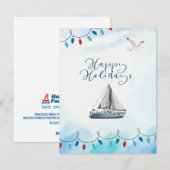 Joyeuses Fêtes- Carte Nautique (Devant / Derrière)
