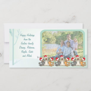 Joyeuses fêtes Carte photo de la scène de Noël