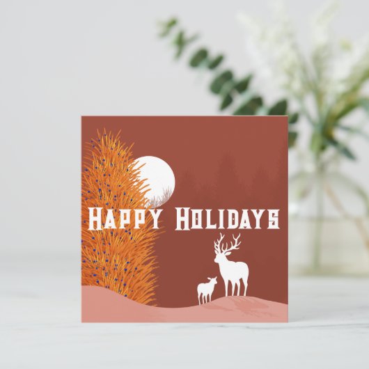 Joyeuses Fêtes - Carte Plate (Debout devant)