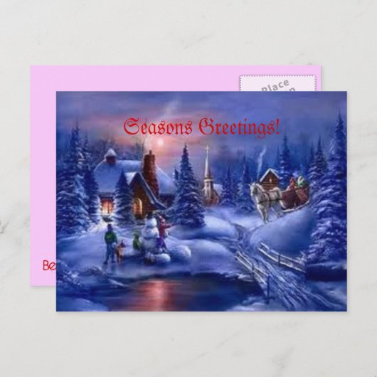 Joyeuses Fêtes ! carte postale (Devant / Derrière)