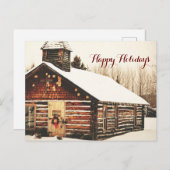 Joyeuses Fêtes carte postale de l'ancienne école (Devant / Derrière)