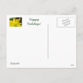 Joyeuses fêtes ! Carte postale Fleurs Lys Jaunes (Dos)