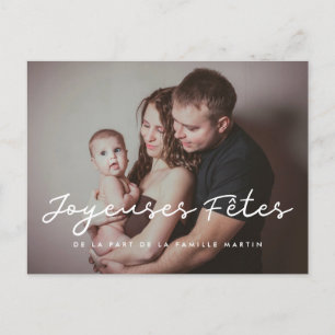 Joyeuses fêtes carte postale photo personnalisable
