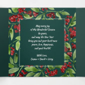 Joyeuses fêtes. Carte Vacances Multiphoto Tri-Fold (Intérieur au milieu)