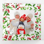 Joyeuses fêtes. Carte Vacances Multiphoto Tri-Fold (Intérieur en premier)