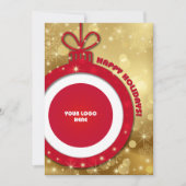 Joyeuses fêtes. Cartes d'entreprise du logo person (Devant)